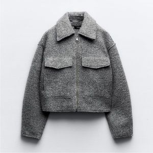 Cropped Gray Zara Jacket